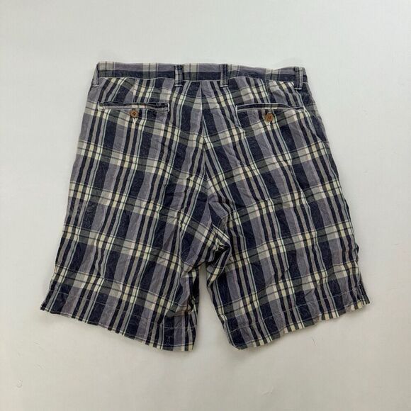 Snake Eyes Players Multicolor Plaid Flat Front Chino Shorts Sz 32 (36" Waist) - Picture 6 of 7